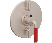Dual Control Round Trim Plate 41 Red Handle