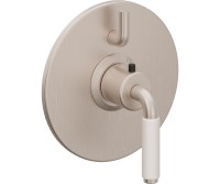 Round Trim Plate, White 41 Lever Handle