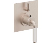 Square Trim Plate, White 41 Lever Handle