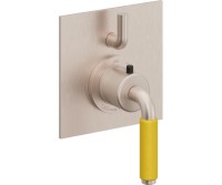 Square Trim Plate, Yellow 41 Lever Handle