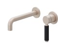 Single Black Handle Wall Sink Faucet, Lever Handles