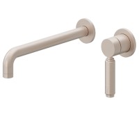 Long Spout, 2 Hole, 41 Metal Handle Wall Faucet