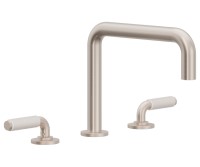 Tub Faucet Quad Spout, White Porcelain Handles