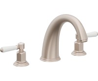 Deck Tub Filler White Lever Handles