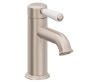Short Single Hole Faucet, Front White Lever Control