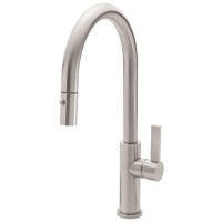 Curving Spout, Pull-down Spray