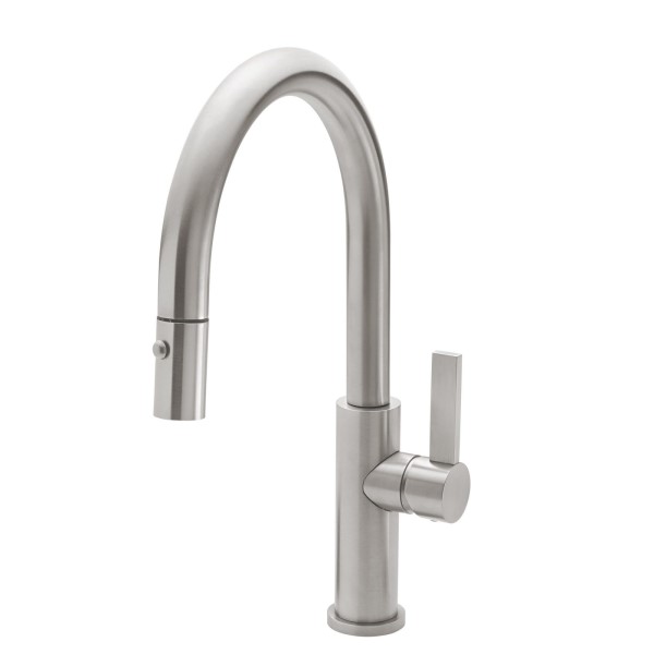 Shorter Modern Curving Spout, Pull-down Spray