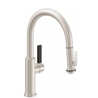 Modern Pull Down, Low Curving Spout, Spray Squeeze Trigger