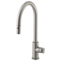 Tall Curving Spout, Pull-down Spray, Appliance Knob