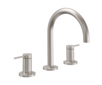 Sink faucet with High Curving Spout, Post Handles, Smooth Column