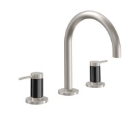 Sink faucet with High Curving Spout, Post Handles, Carbon Fiber Column