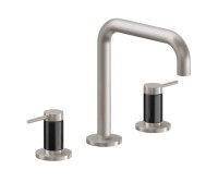 Sink faucet with Squared Spout, Post Handles, Carbon Fiber Column