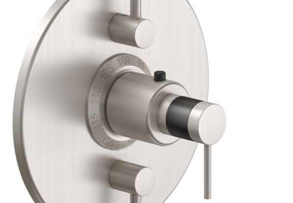 D Street Thermostatic Shower Control with 53 Handle, Carbon Fiber Insert