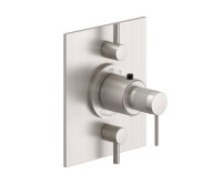 Square Trim Plate, 52 Handle, Knurl Insert, 2 Smaller Controls