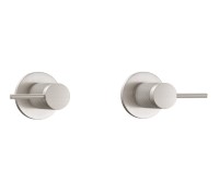 2 Post Handles with Round Base, Knurl Column