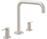 Tub Faucet Quad Spout, Post Handles, Knurl Column