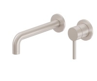 Round Design, 2 Hole, Single Handle Wall Faucet
