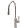 Tall Curving Spout, Pull-down Spray, Davoli Lever Handle