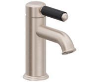 Black Metal Lever Handle, Top Handle, Low Single Hole Faucet