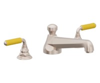 Yellow Porcelain Handles, Transitional Roman Tub Filler