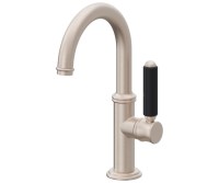 Black Metal Lever Handle, Low Single Hole Faucet