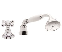 Hand Shower with Porcelain Grip and Cross Handle Diverter