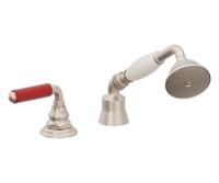 Hand Shower with Fluted Grip and Color Lever Handle Diverter