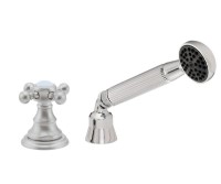 Hand Shower with Fluted Grip and Cross Handle Diverter