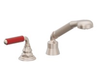 Hand Shower with Fluted Grip and Color Lever Handle Diverter