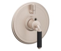 Round Back Plate, Single Diverter/Stop, Color Lever Handle