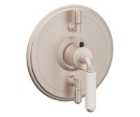 Round Back Plate, Double Diverter/Stop, Color Lever Handle