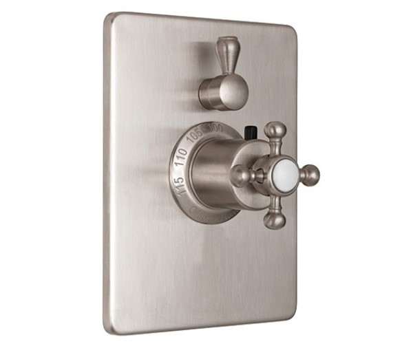 Rectangle Back Plate, Cross Handle - Style Therm with Diverter