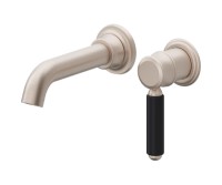 Black Metal Lever Handle, Single Handle Wall Faucet