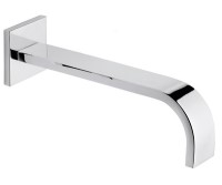 Modern, Flat Tub Spout with Square Wall Plate