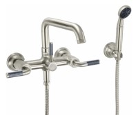 Quad Wall Faucet, Carbon Lever Handle