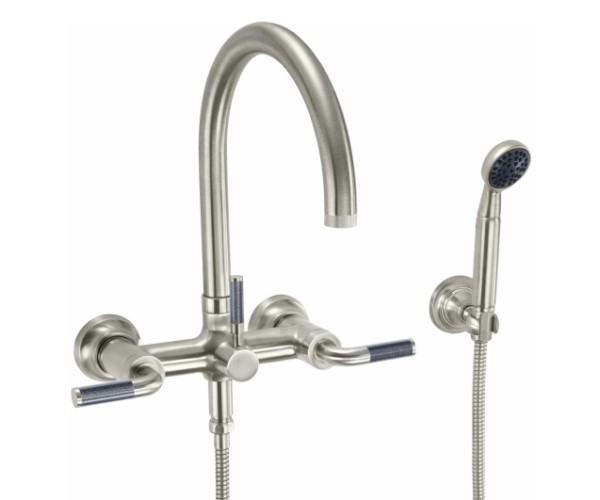 Arching Wall Faucet, Carbon Lever Handle