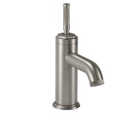 Single hole faucet with textured lever handle