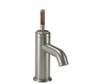 Short Single Hole Faucet with Top Teak Lever Handle