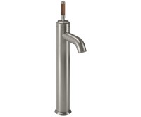 Tall Single Hole Faucet, Tubular Spout, Top Teak Lever Handle