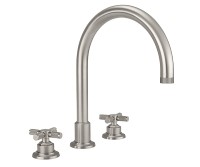 Tall Curving Tubular Spout, Cross Knurl Handles