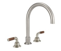 Tall Curving Tubular Spout, Teak Lever Handles