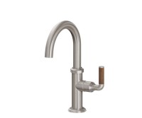 Curving Spout, Side Control, Teak Lever