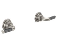 Hot & cold, 2 black textured handles