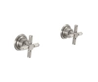 Hot & cold, 2 textured cross handles