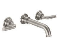 Wall Sink Faucet, Short Spout, Knurl Lever Handle