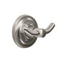 Double Robe Hook with Knurl Accent