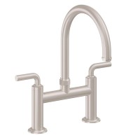 Smooth Handle, Bridge Faucet, Arch Spout