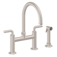 Bridge Faucet, Arch Spout, Side Spray