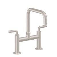 Smooth Handle, Bridge Faucet, Quad Spout