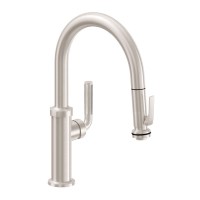 Curving Spout, Pull-down Spray with Squeeze Trigger Control